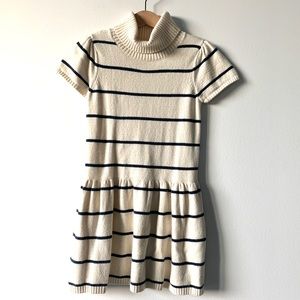 Preppy Striped Turtleneck Sweater Dress Sz 6